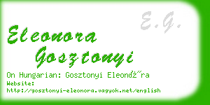 eleonora gosztonyi business card